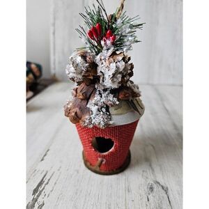 Unique birdhouse wooden acorn AS IS ornament tree